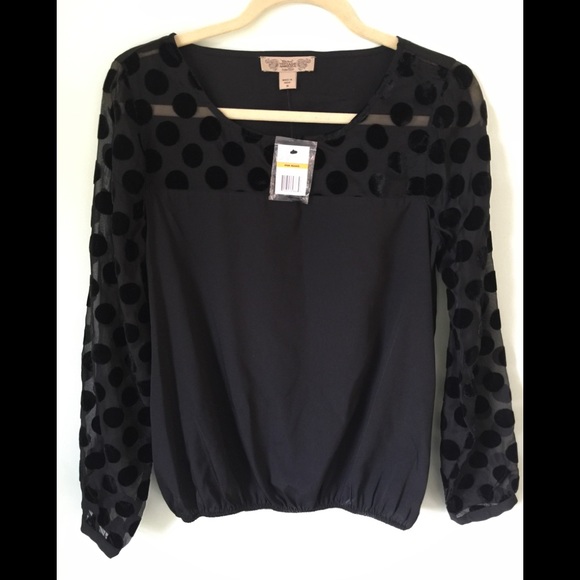 Nine West Tops - Nine West “Vintage America Collection” Black Top